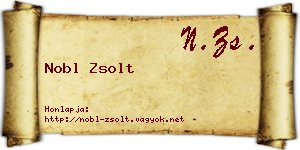 Nobl Zsolt névjegykártya
